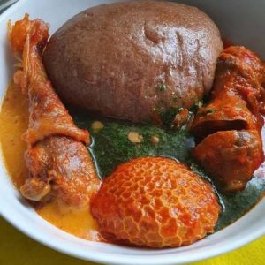 Amala and Ewedu